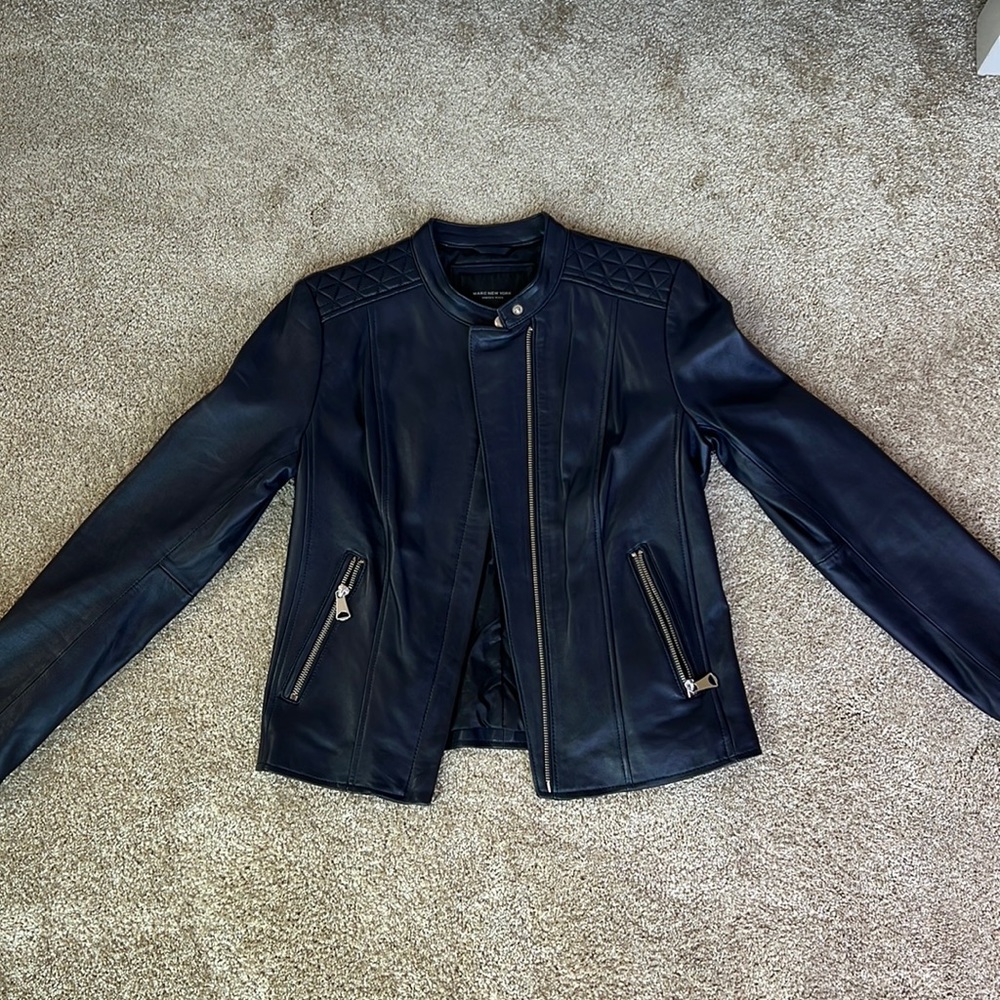 MARC Navy leather jacket